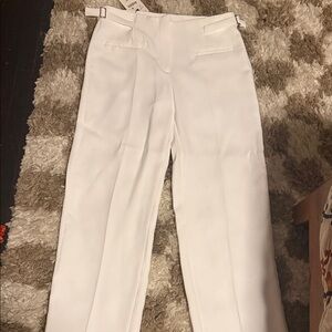 ZARA LOW RISE WHITE PANTS